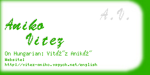 aniko vitez business card